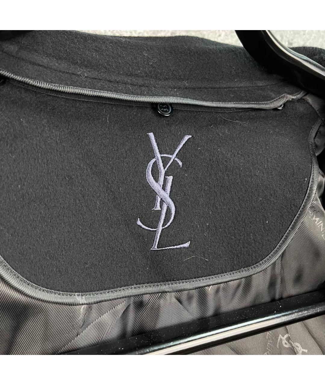SAINT LAURENT Черное пальто, фото 7