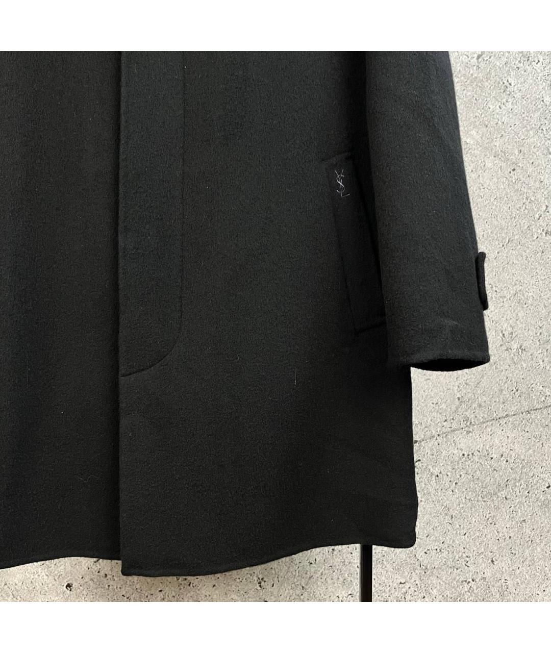 SAINT LAURENT Черное пальто, фото 6