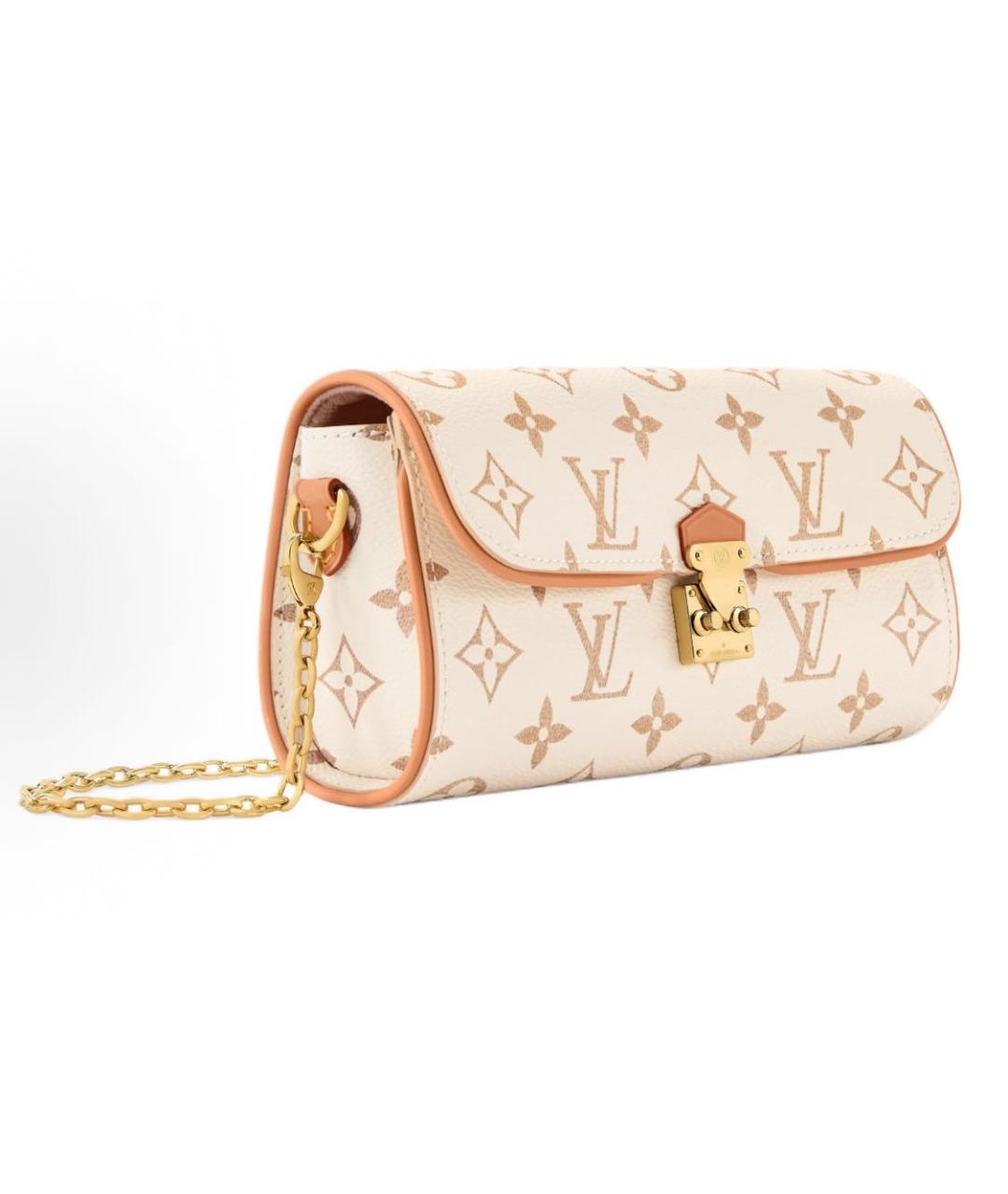 LOUIS VUITTON Бежевая кожаная сумка через плечо, фото 2