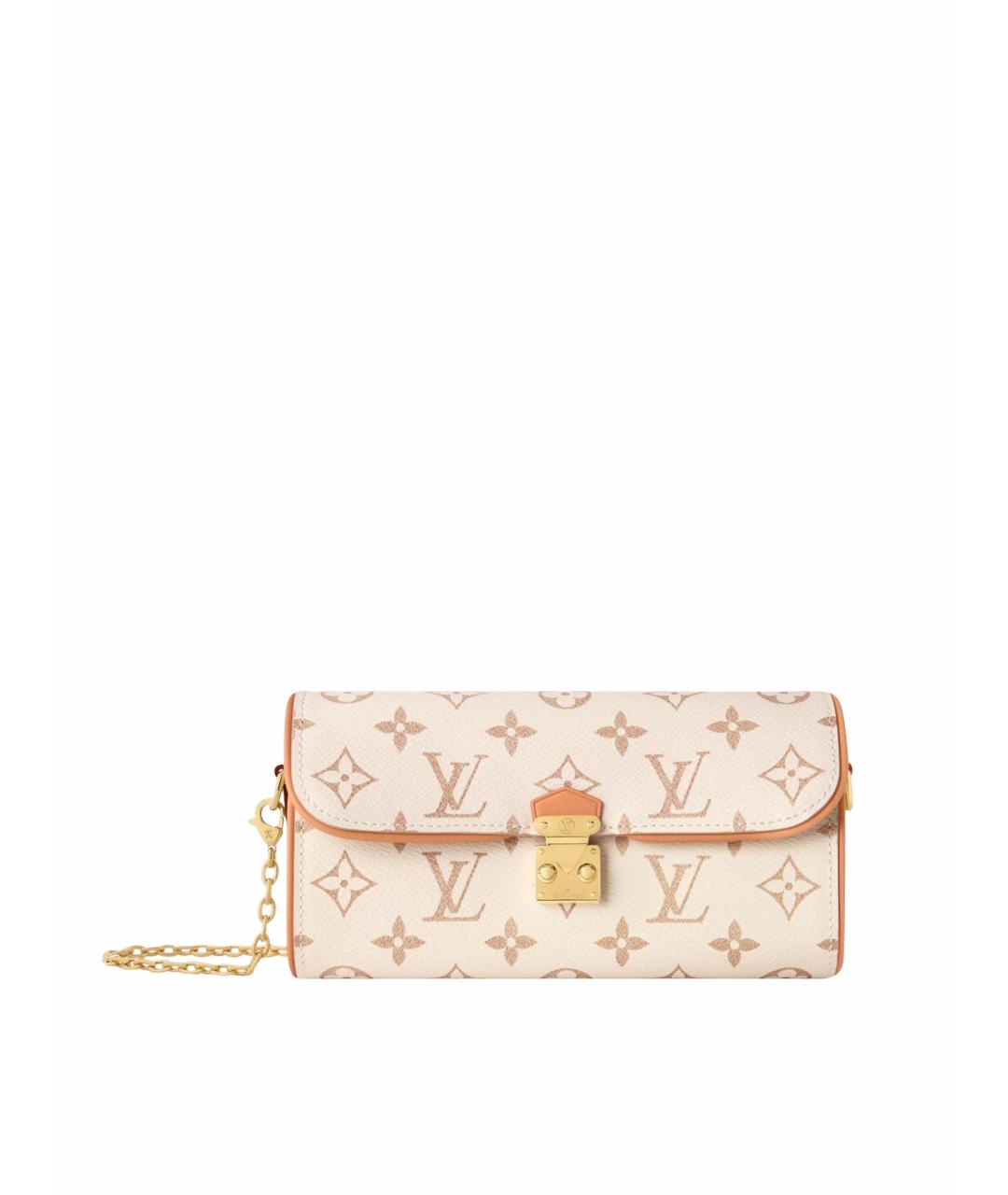 LOUIS VUITTON Бежевая кожаная сумка через плечо, фото 1