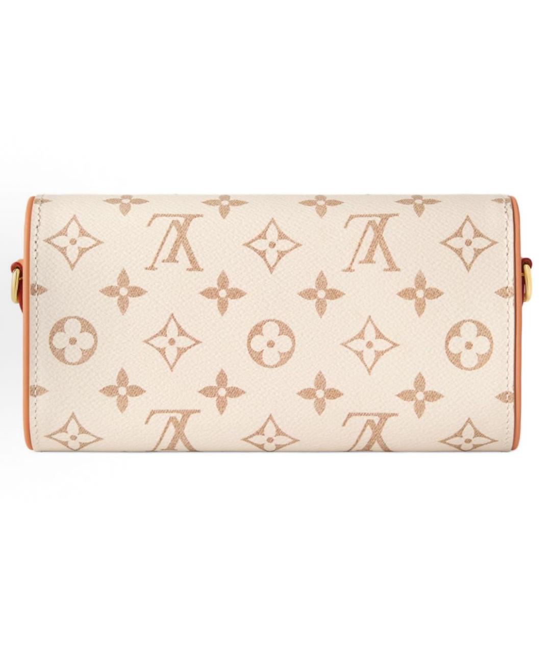 LOUIS VUITTON Бежевая кожаная сумка через плечо, фото 3