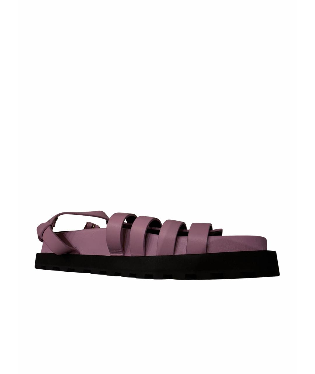 VERSACE Розовые кожаные сандалии, фото 1