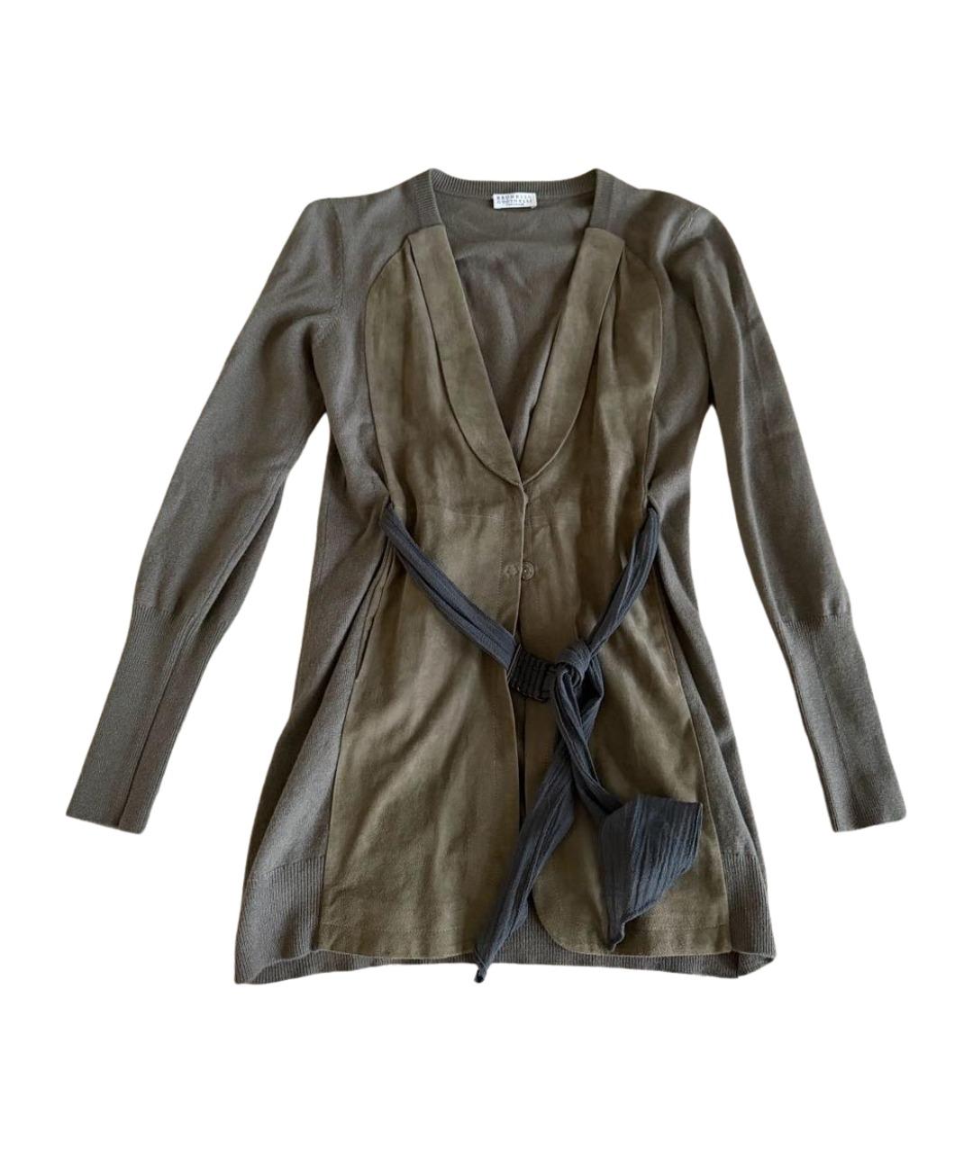 BRUNELLO CUCINELLI Антрацитовый кашемировый кардиган, фото 1