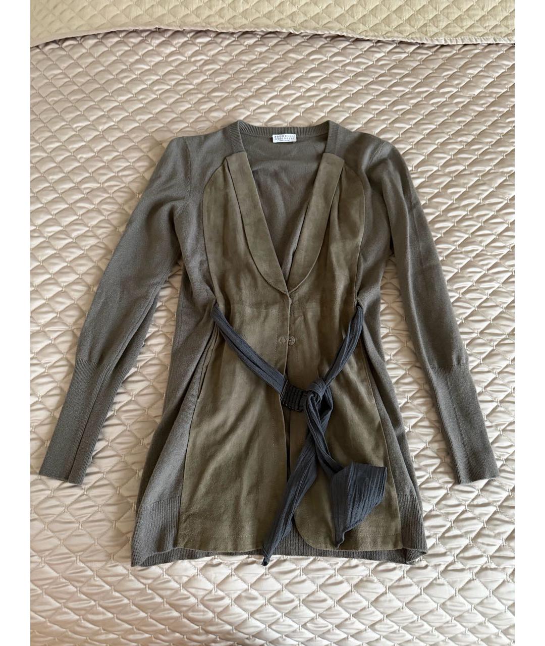 BRUNELLO CUCINELLI Антрацитовый кашемировый кардиган, фото 7