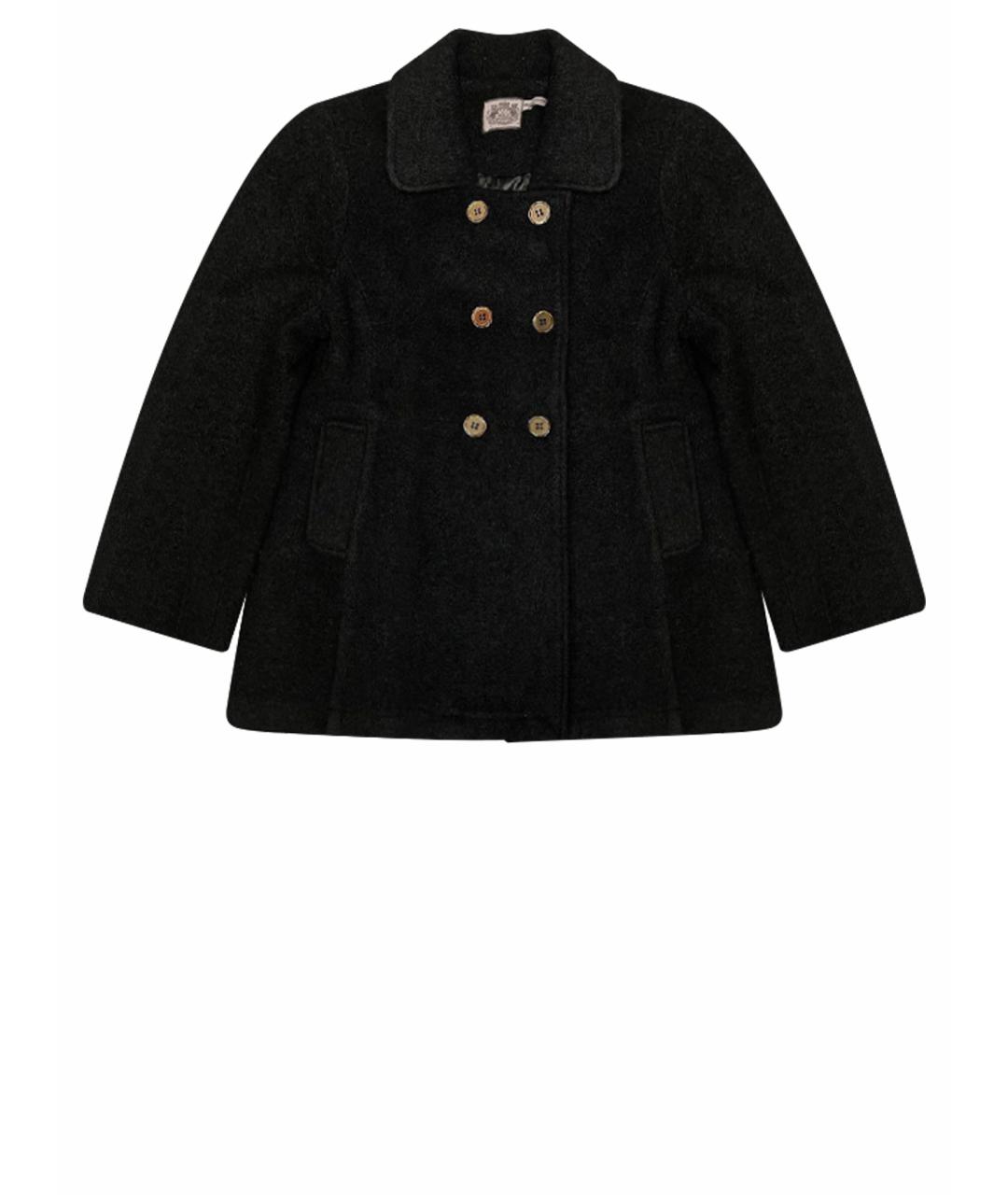 JUICY COUTURE Черное шерстяное пальто, фото 1