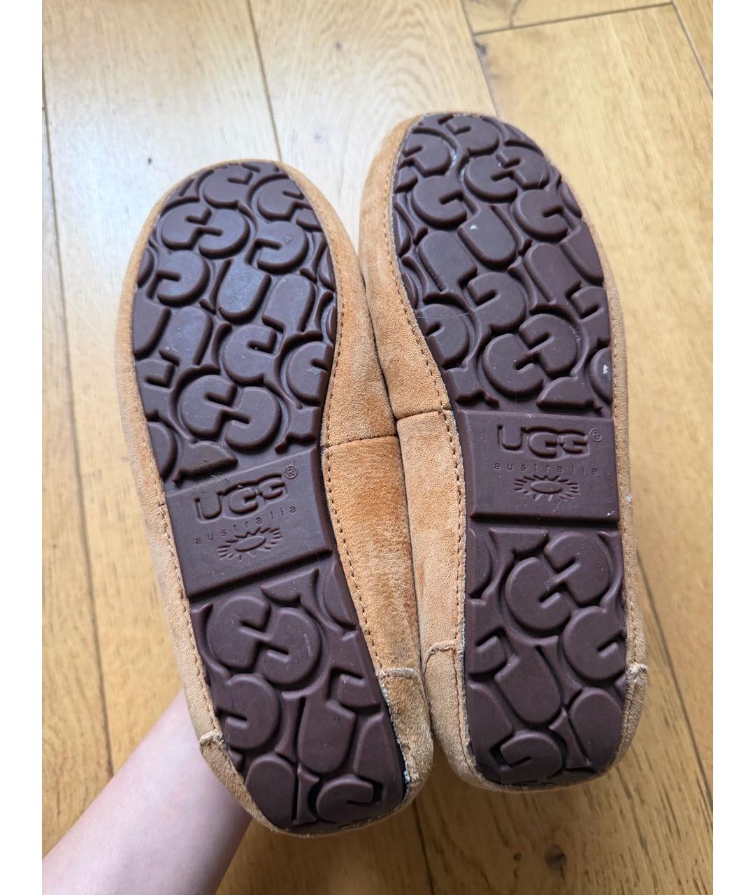 UGG AUSTRALIA Горчичные замшевые лоферы, фото 5