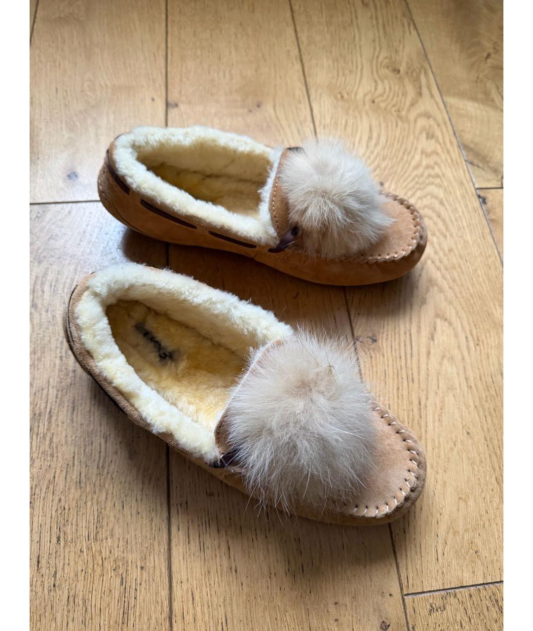 UGG AUSTRALIA Горчичные замшевые лоферы, фото 2