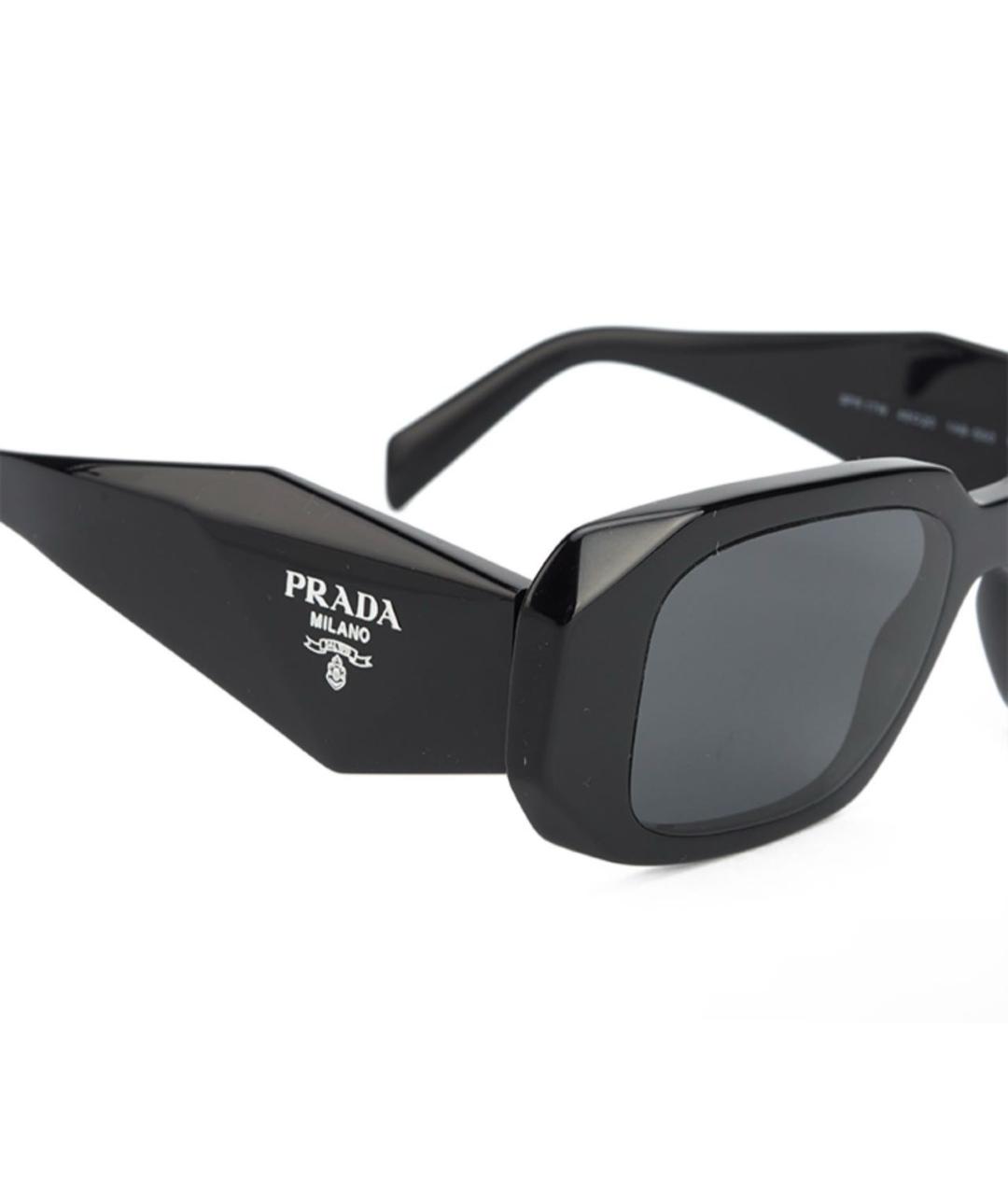 PRADA Черные пластиковые солнцезащитные очки, фото 3