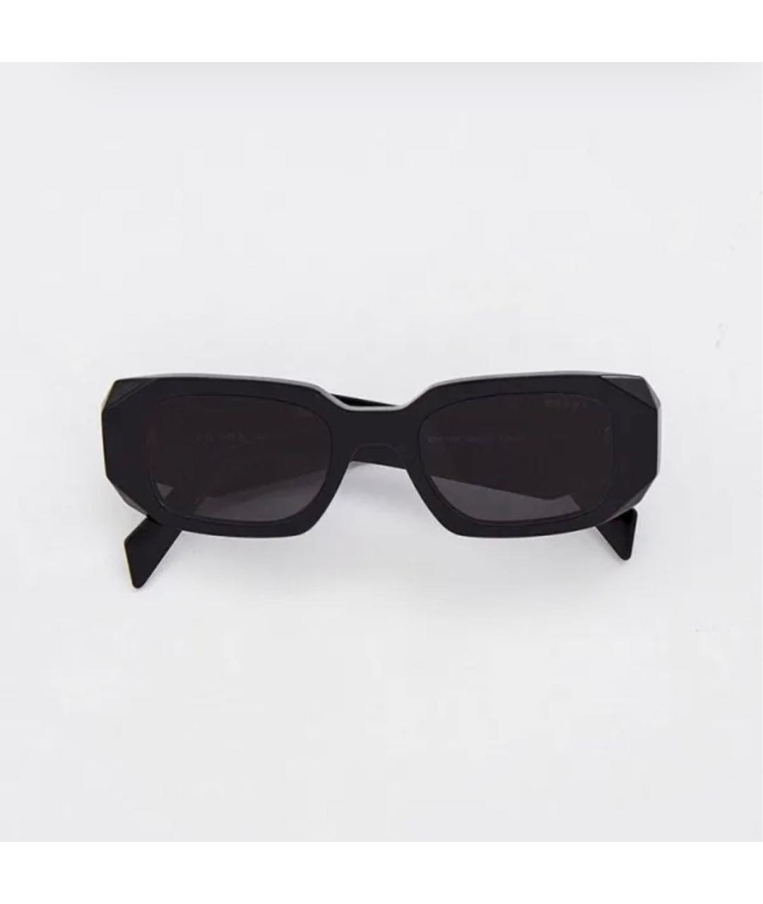 PRADA Черные пластиковые солнцезащитные очки, фото 5
