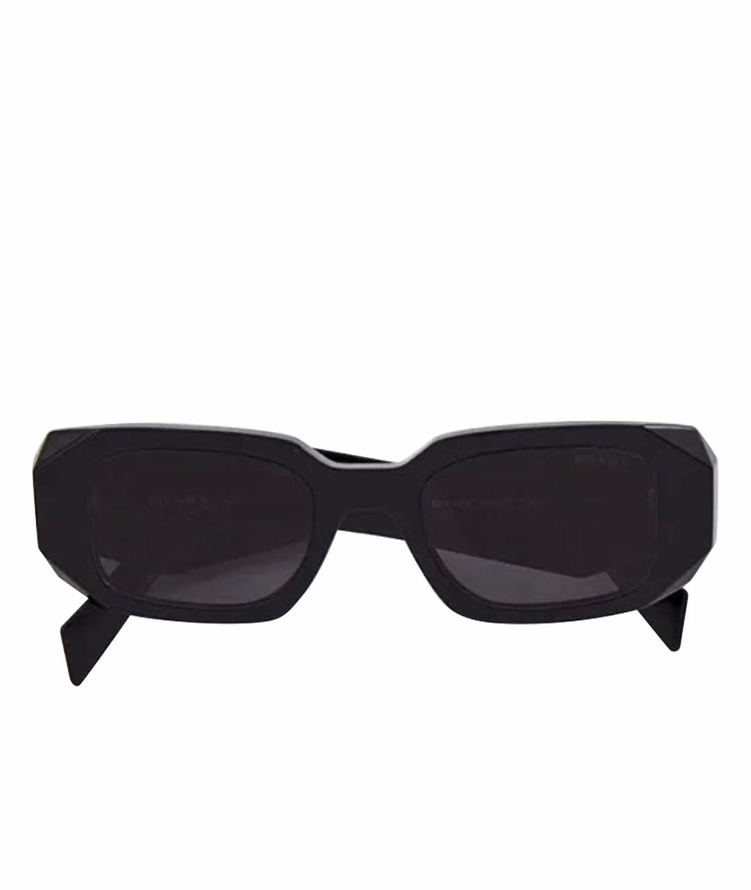 PRADA Черные пластиковые солнцезащитные очки, фото 1