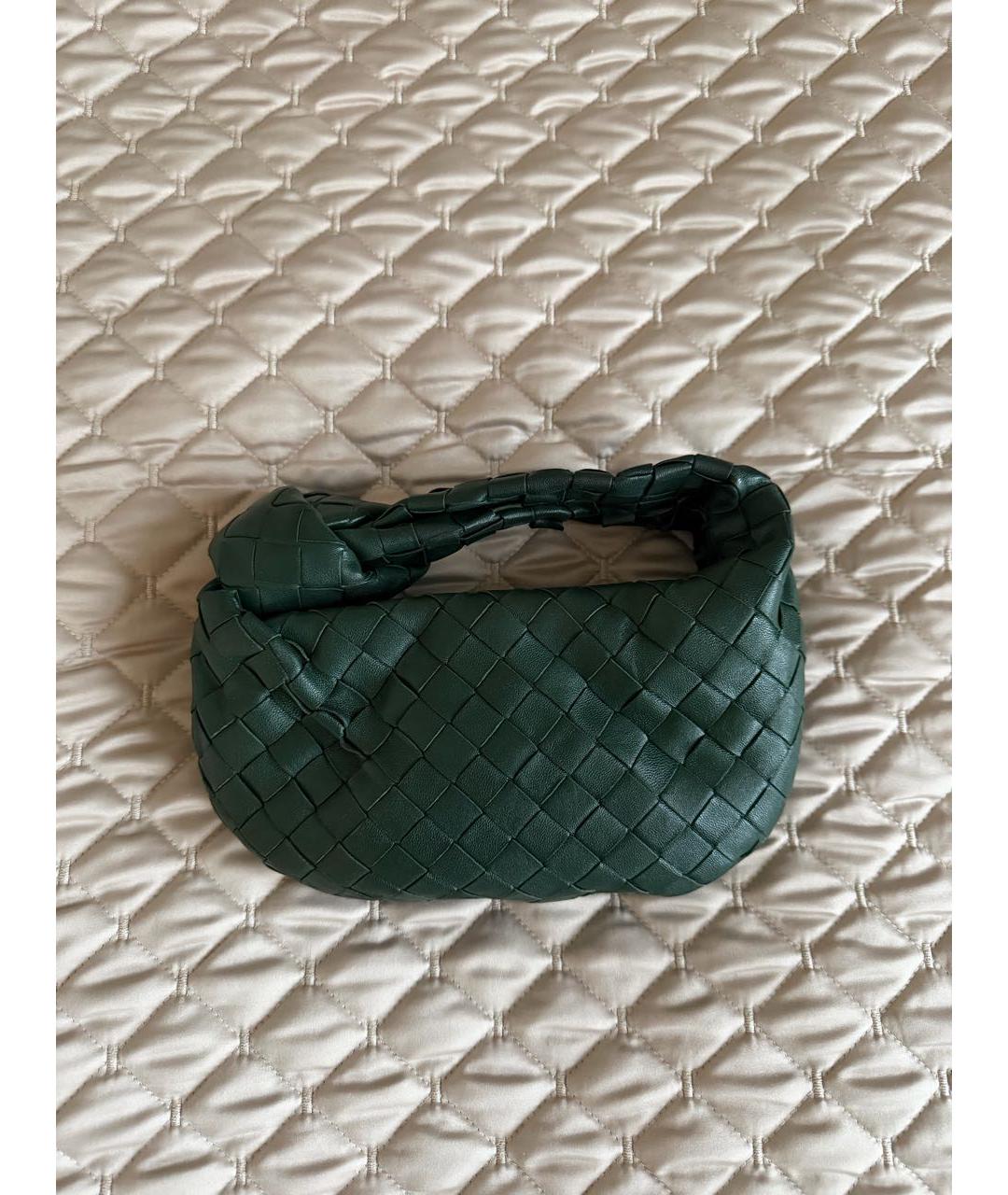 BOTTEGA VENETA Зеленая кожаная сумка с короткими ручками, фото 9
