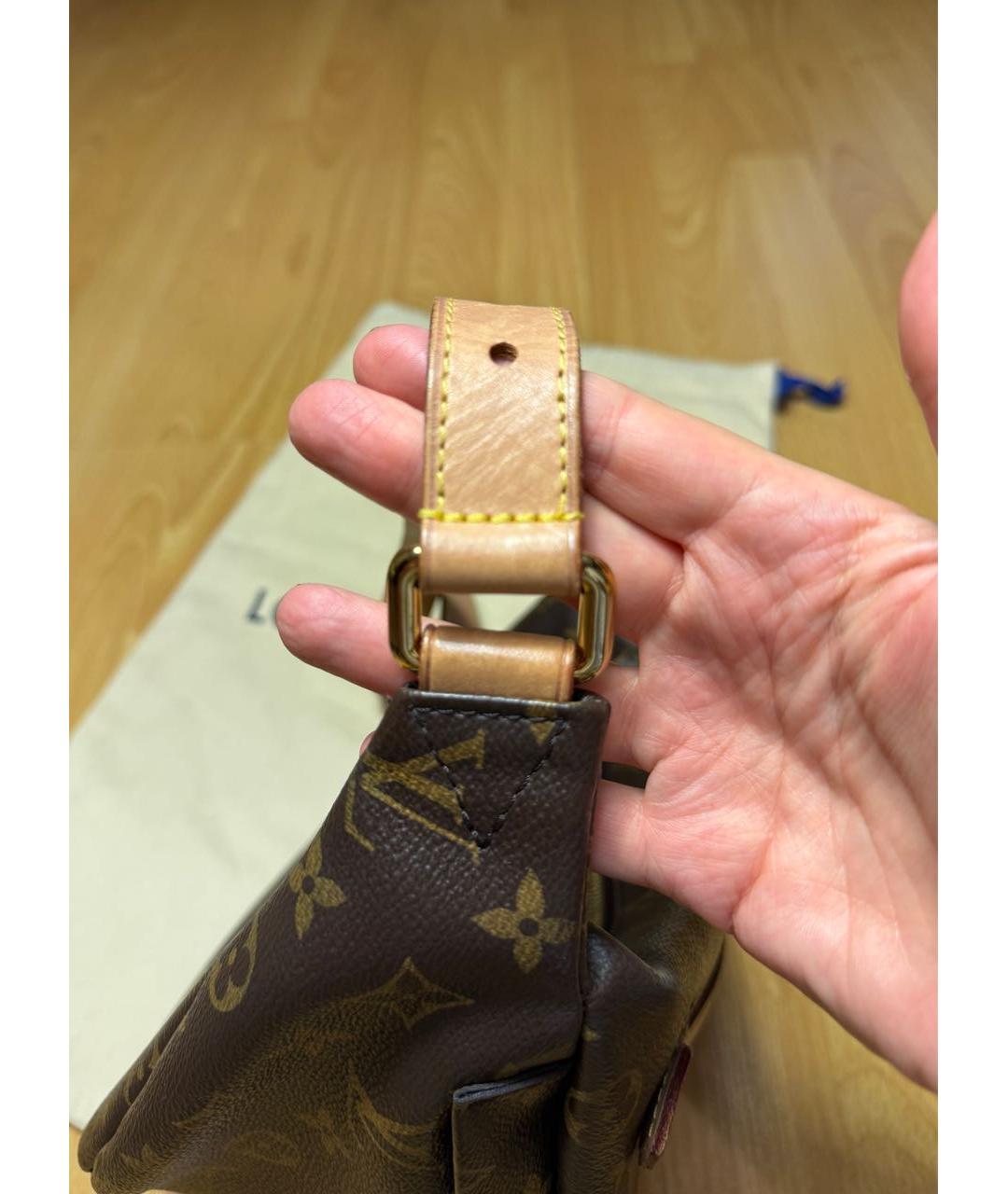 LOUIS VUITTON Коричневая поясная сумка из искусственной кожи, фото 7