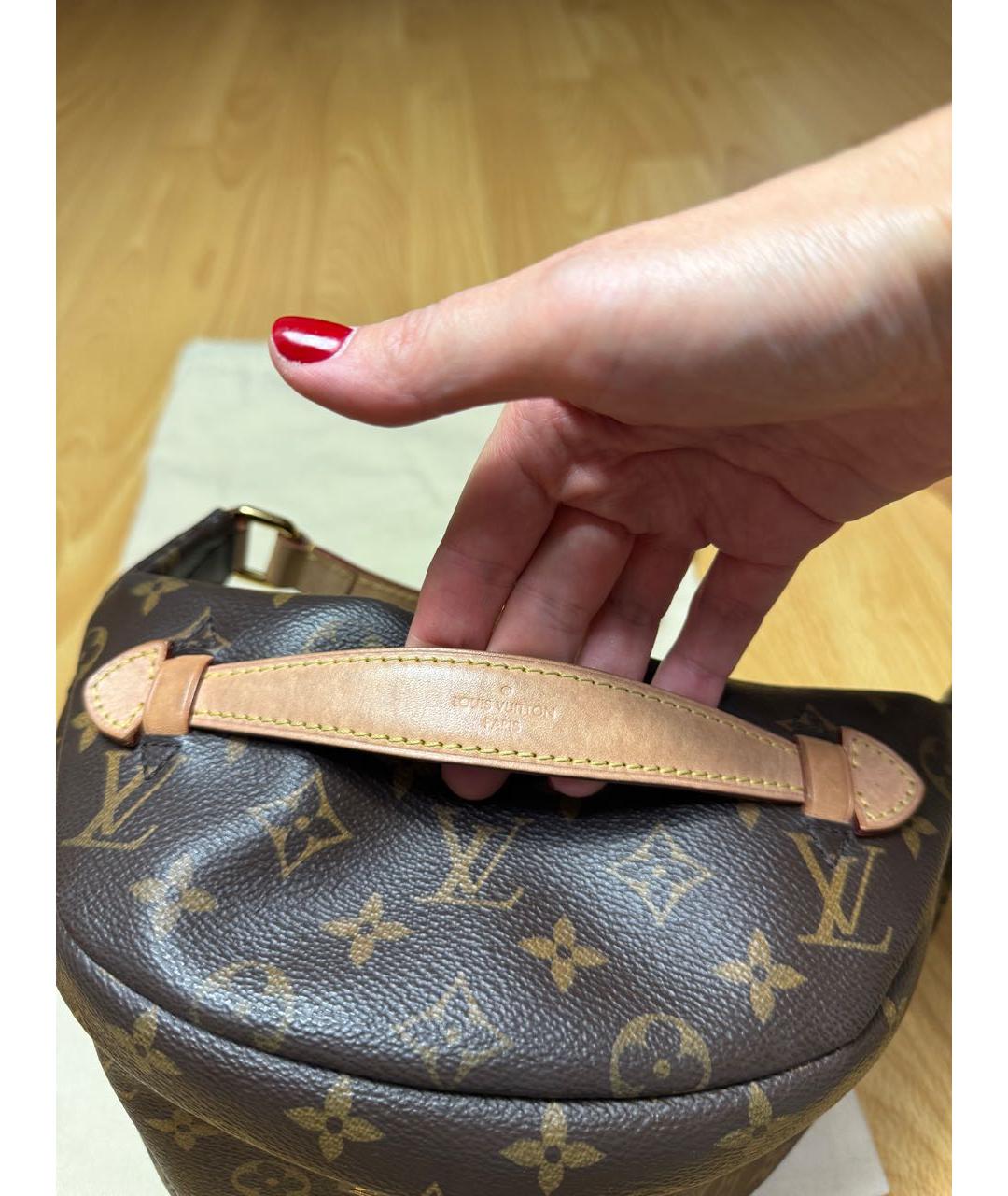 LOUIS VUITTON Коричневая поясная сумка из искусственной кожи, фото 6