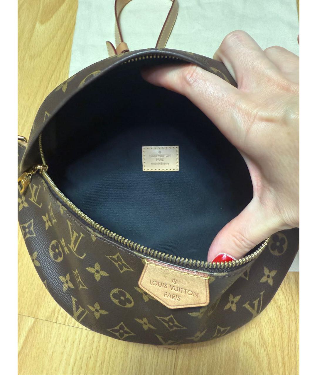LOUIS VUITTON Коричневая поясная сумка из искусственной кожи, фото 2