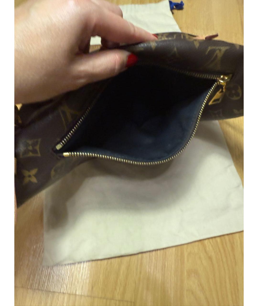 LOUIS VUITTON Коричневая поясная сумка из искусственной кожи, фото 4