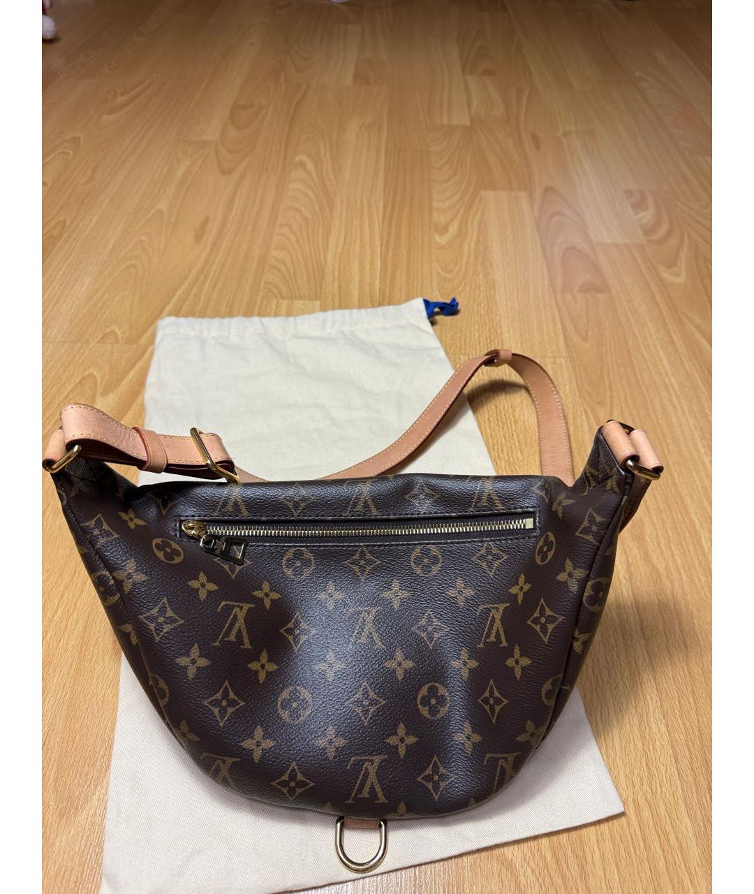 LOUIS VUITTON Коричневая поясная сумка из искусственной кожи, фото 3