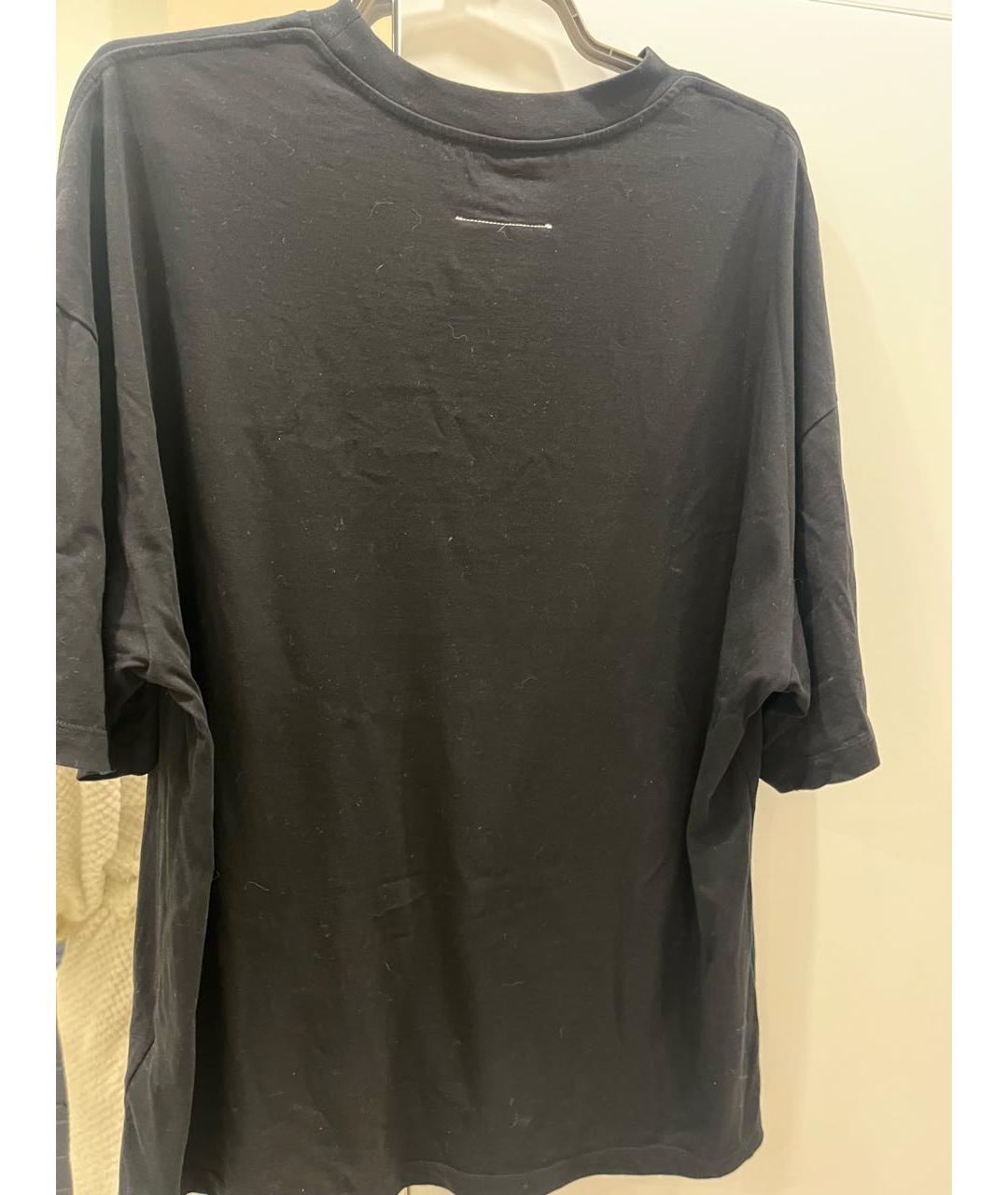 MAISON MARGIELA Черная хлопковая футболка, фото 2