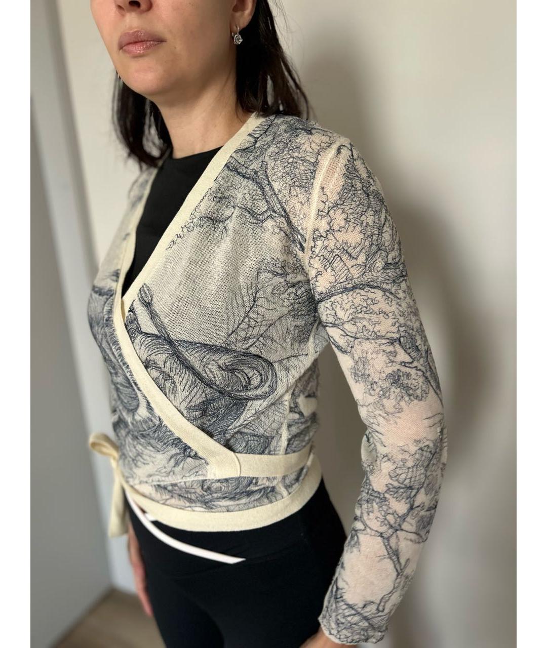 CHRISTIAN DIOR Бежевый кашемировый кардиган, фото 7