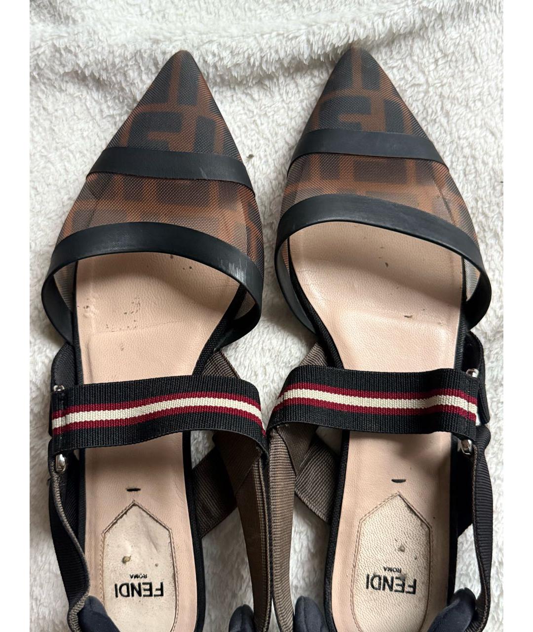 FENDI Коричневые балетки, фото 7