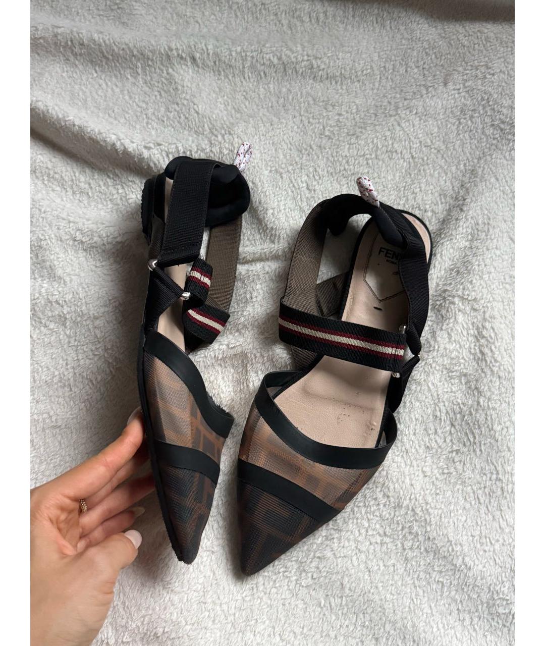 FENDI Коричневые балетки, фото 3