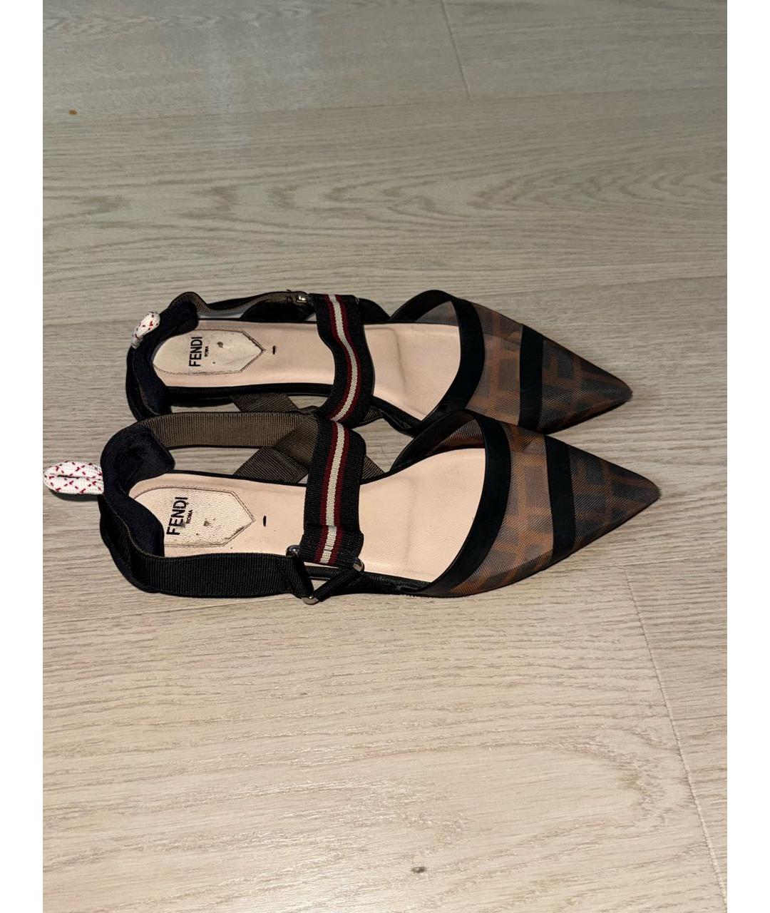 FENDI Коричневые балетки, фото 2