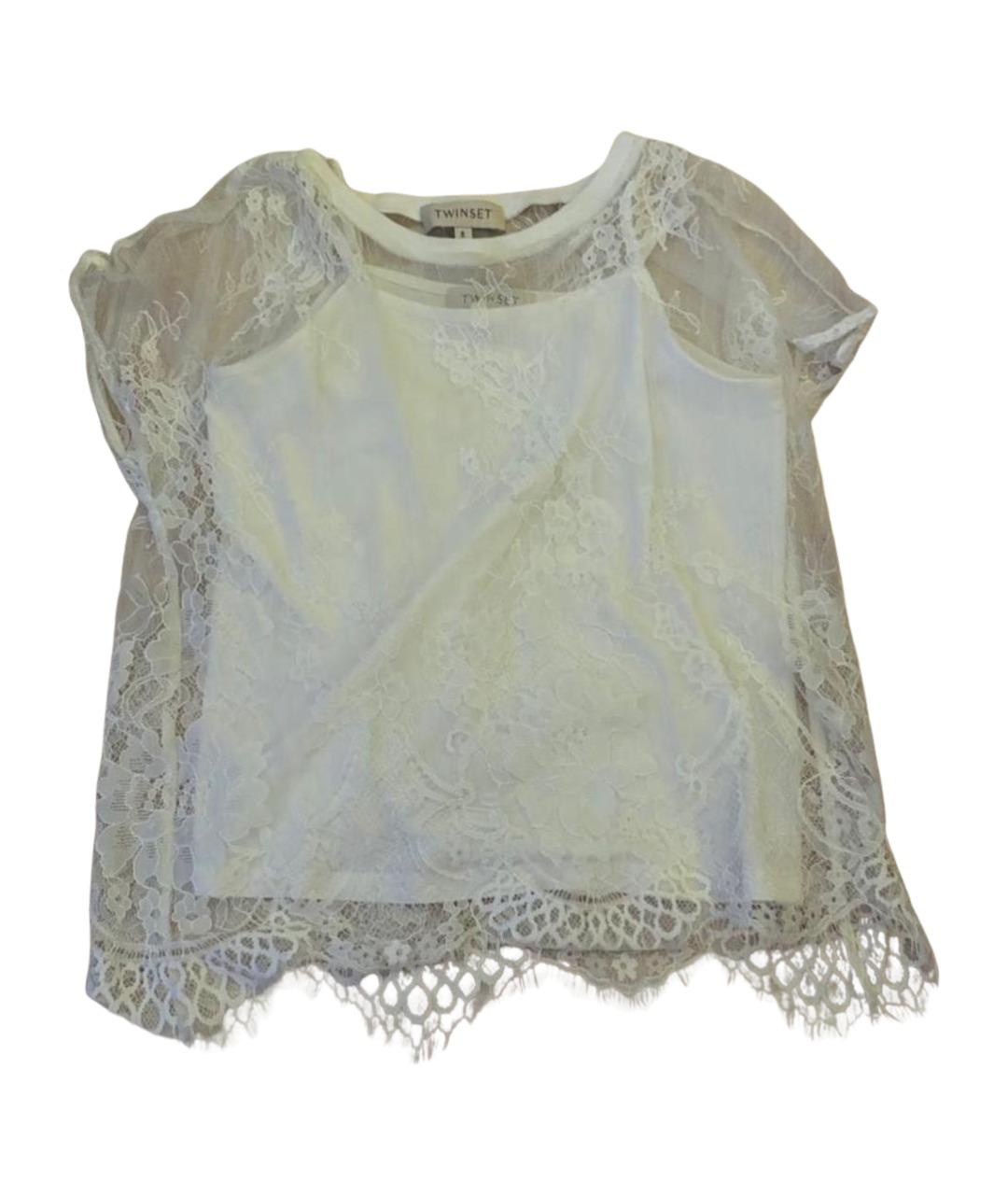 TWIN-SET KIDS Белый детская футболка / топ, фото 1