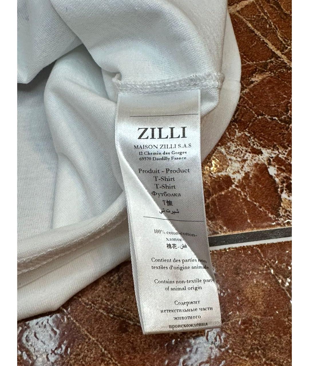 ZILLI Белая хлопковая футболка, фото 6