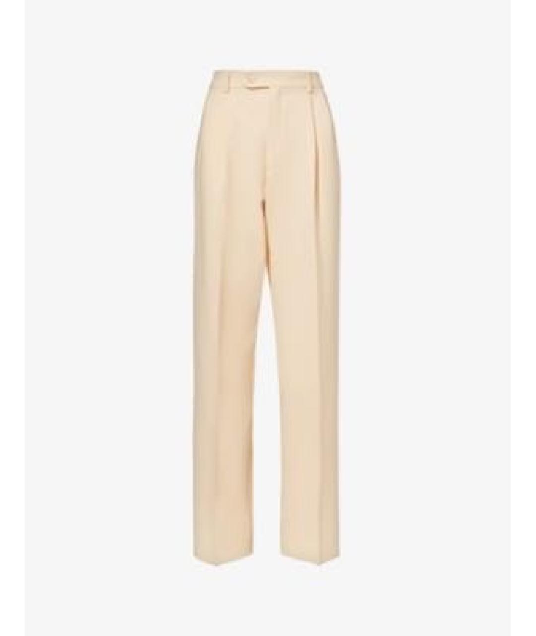 SPORTMAX Бежевый шерстяной костюм с брюками, фото 3