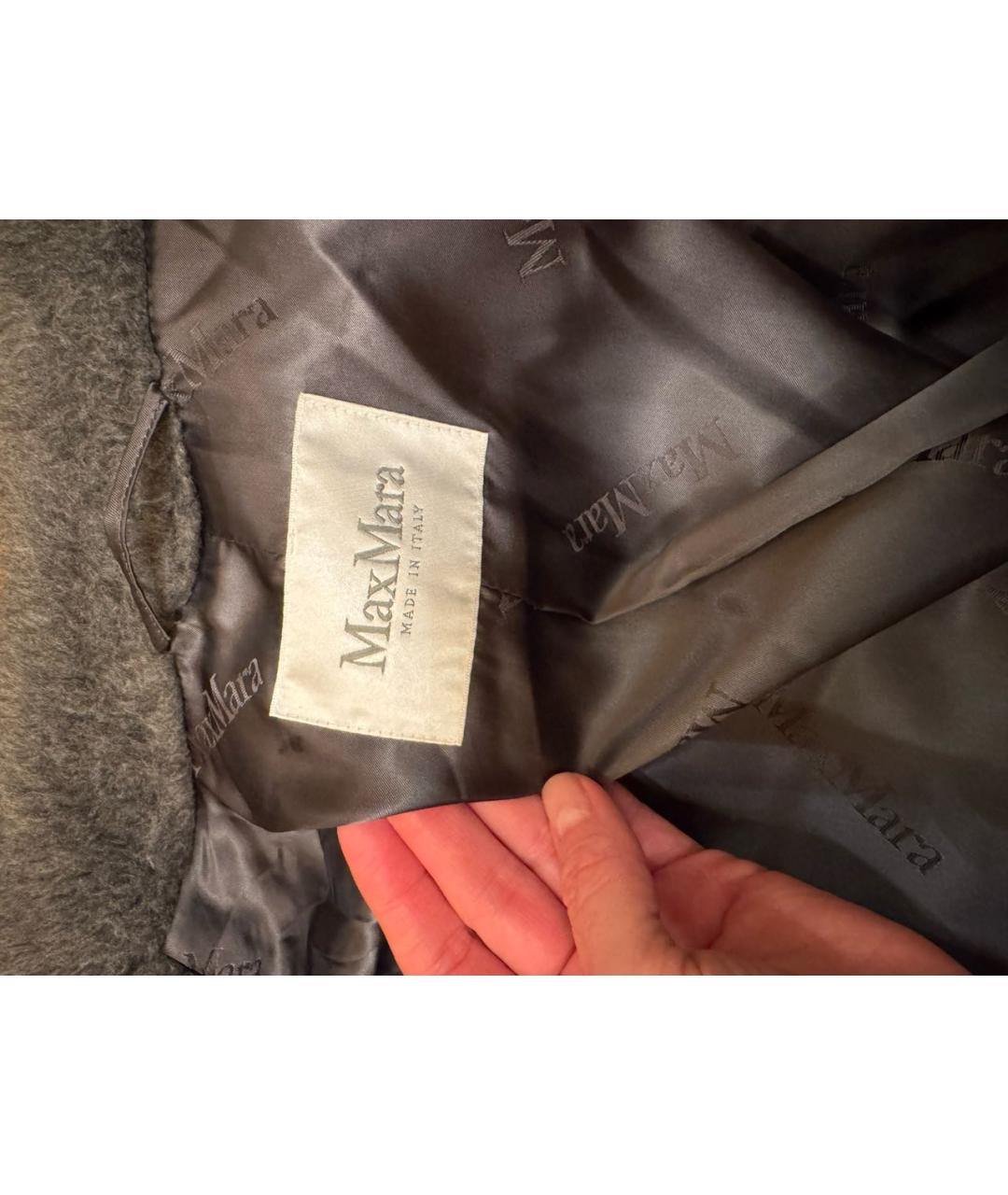 MAX MARA Серая меховая шуба, фото 2