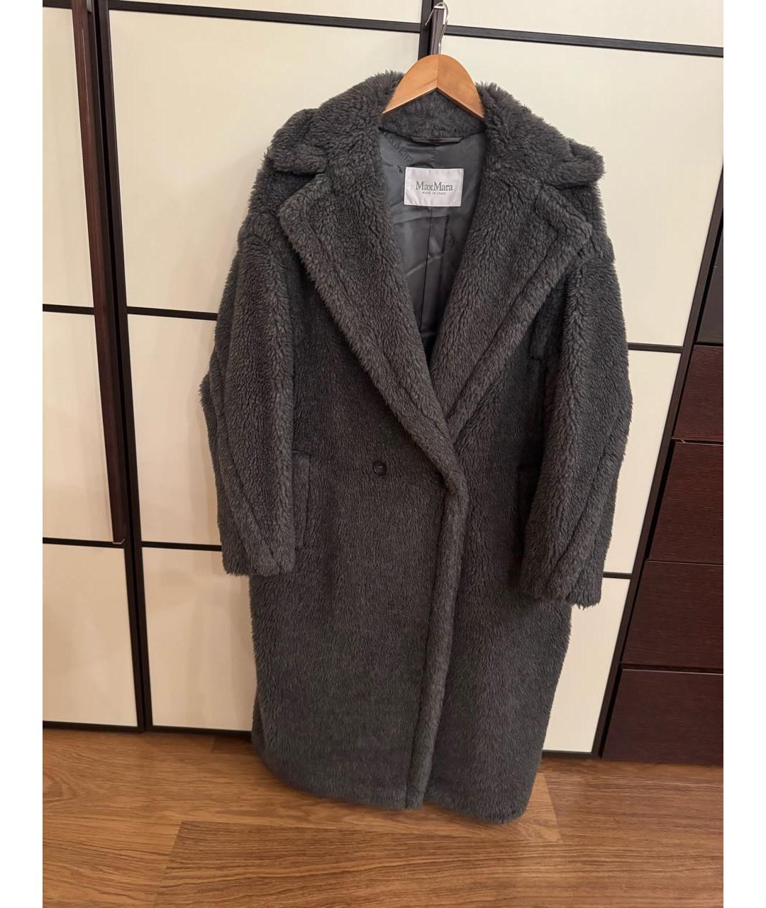 MAX MARA Серая меховая шуба, фото 5