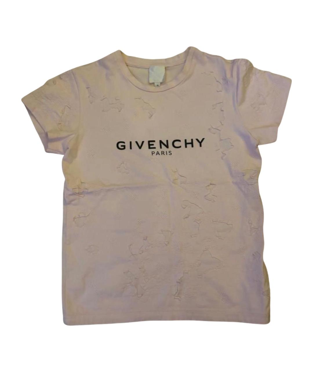 GIVENCHY Розовый хлопковый детская футболка / топ, фото 1