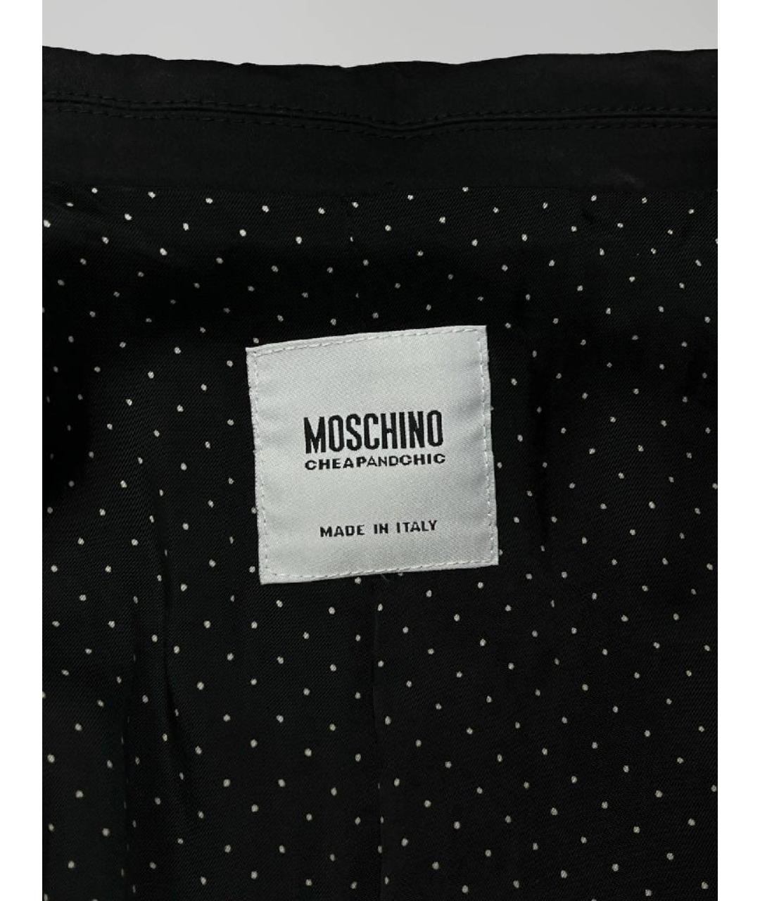 MOSCHINO Черный хлопковый жакет/пиджак, фото 4