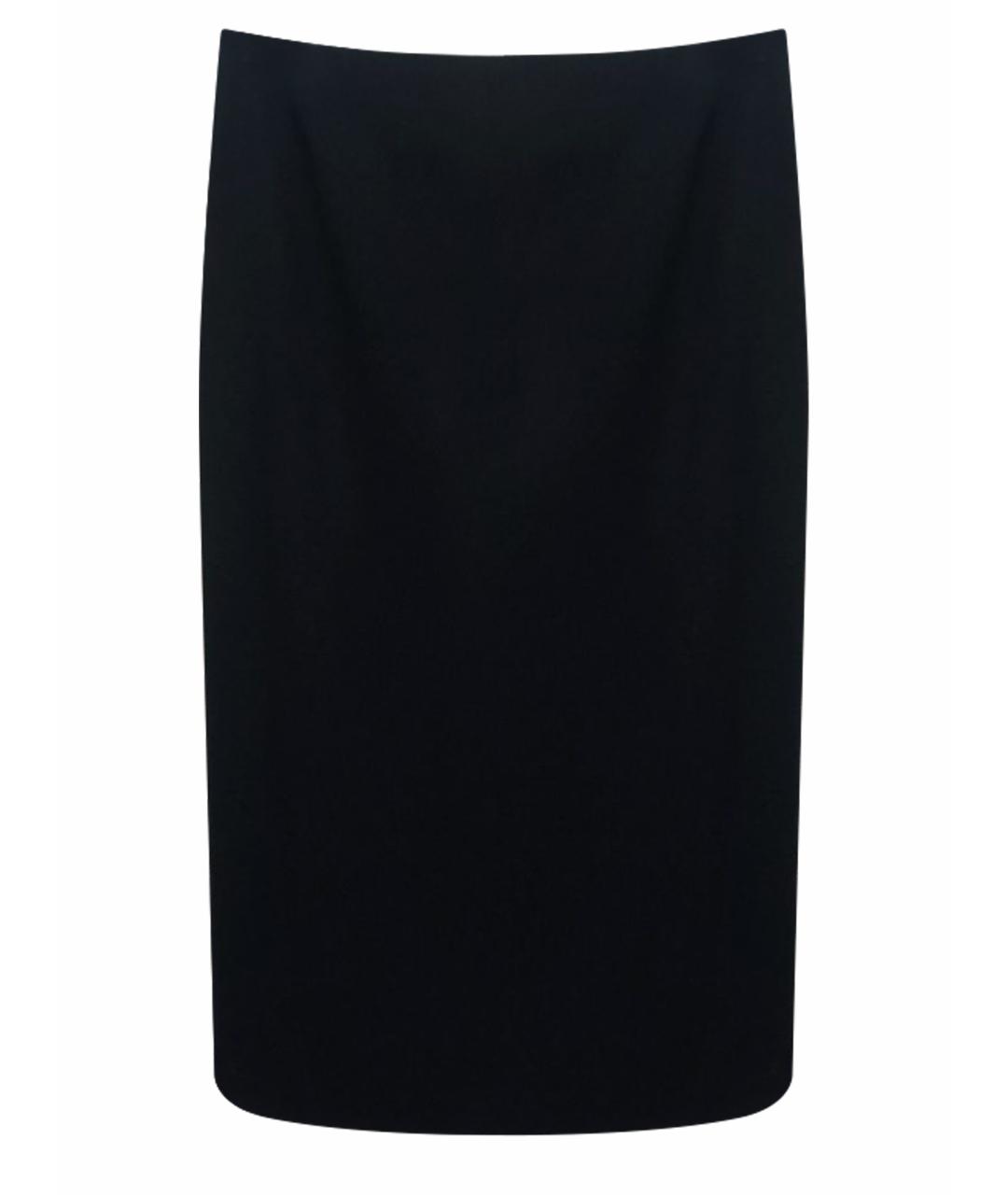 MAX MARA Черная шерстяная юбка миди, фото 1