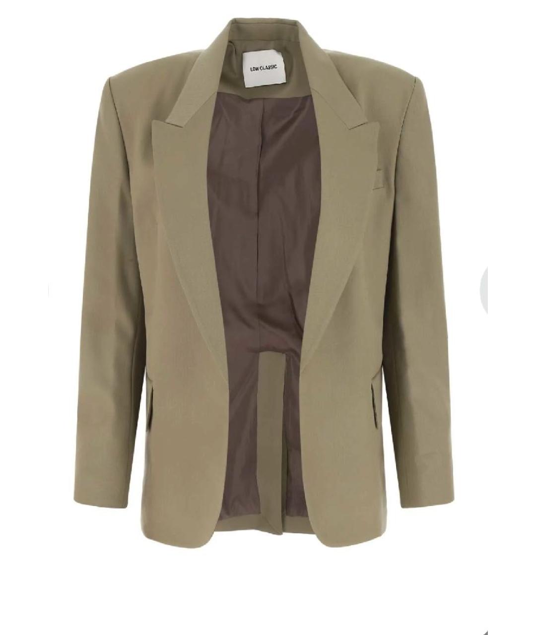 LOW CLASSIC Бежевый шерстяной жакет/пиджак, фото 1