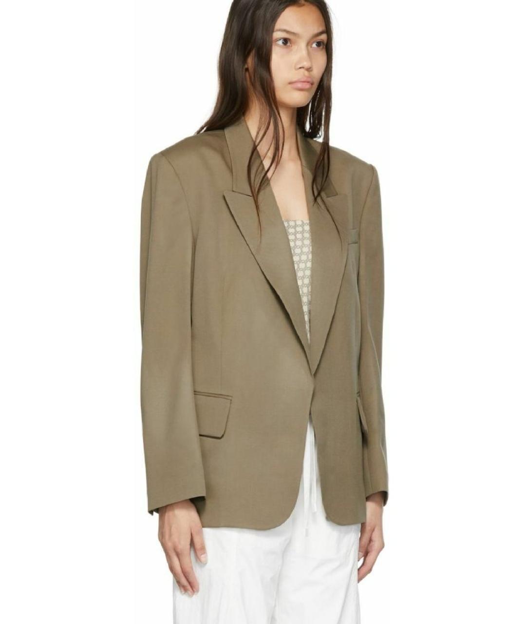 LOW CLASSIC Бежевый шерстяной жакет/пиджак, фото 5