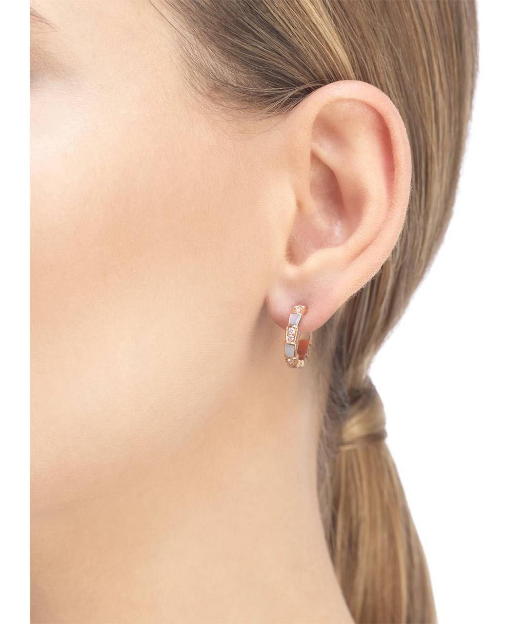 BVLGARI Розовые серьги из розового золота, фото 3
