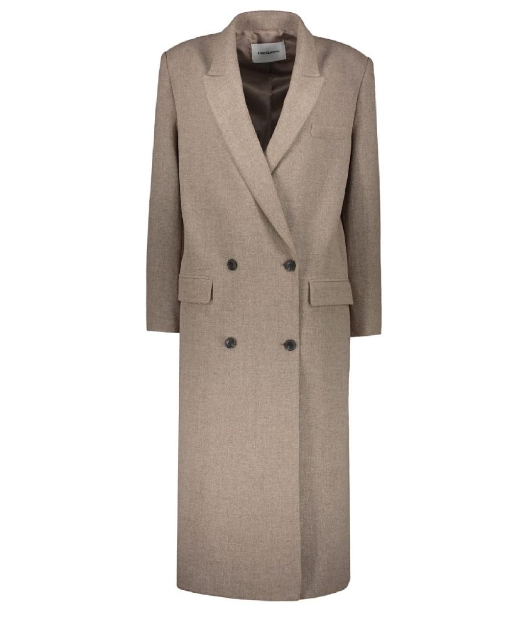 LOW CLASSIC Бежевое шерстяное пальто, фото 1