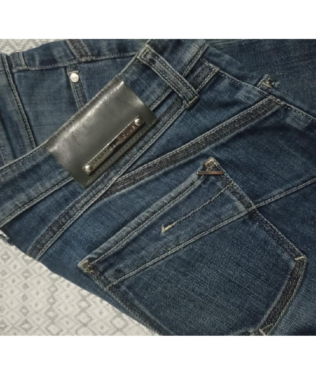 SPORT MAX CODE Синие хлопковые прямые джинсы, фото 4