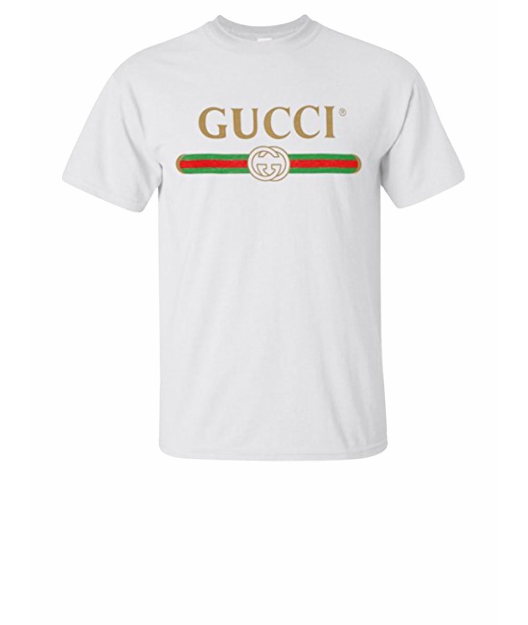 GUCCI Белая хлопковая футболка, фото 1