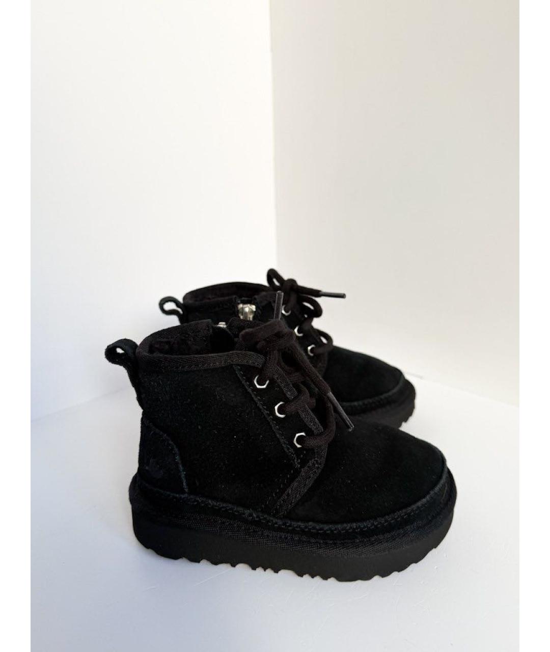 UGG AUSTRALIA Черные замшевые ботинки, фото 5