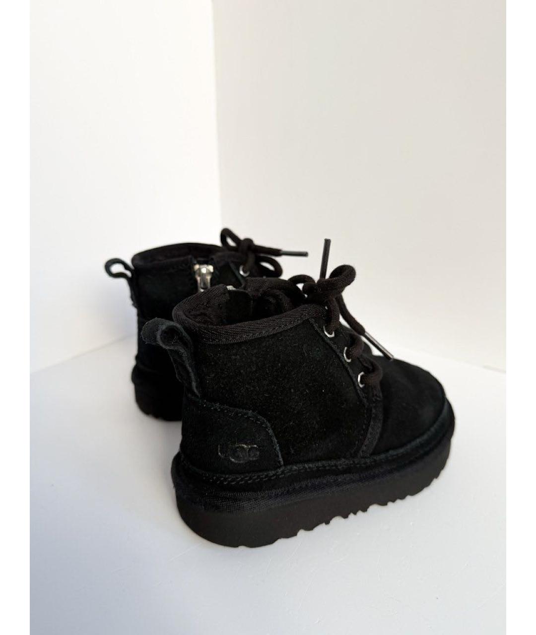 UGG AUSTRALIA Черные замшевые ботинки, фото 4
