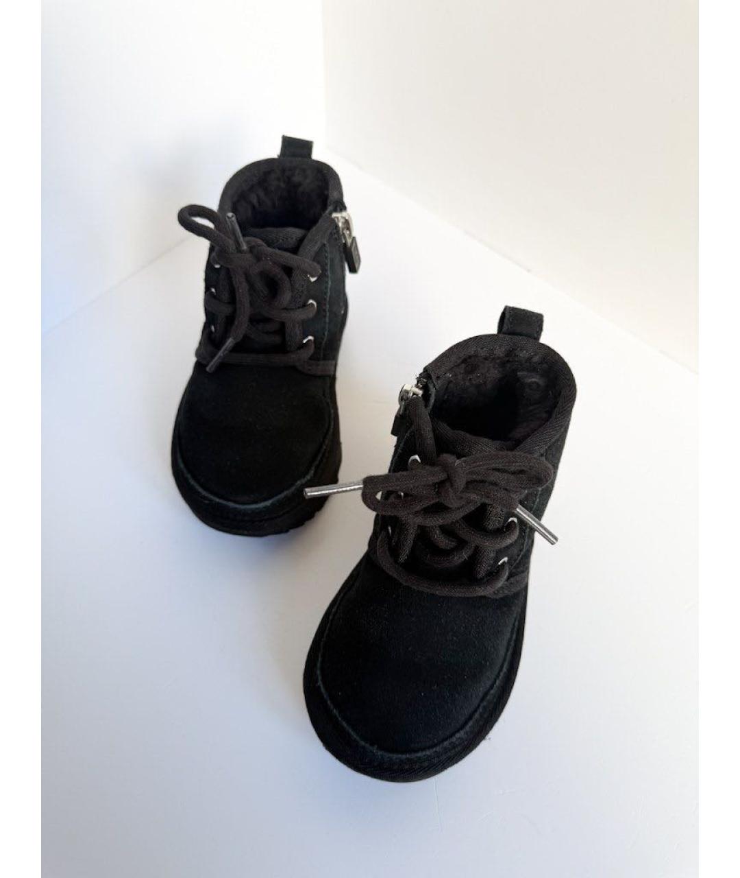UGG AUSTRALIA Черные замшевые ботинки, фото 3