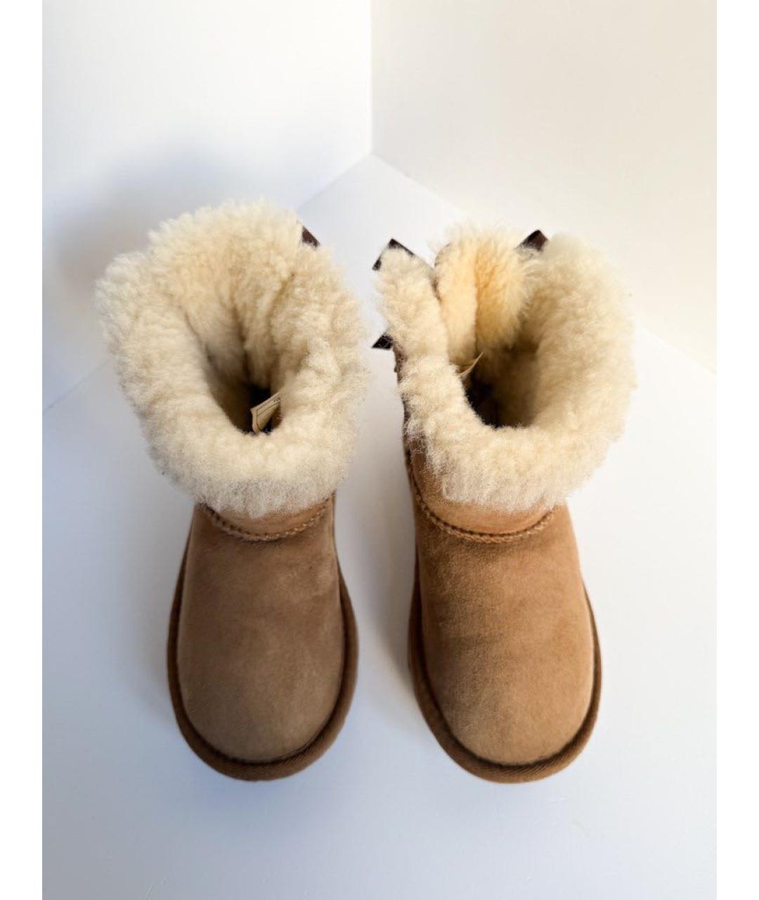 UGG AUSTRALIA Бежевые замшевые ботинки, фото 3