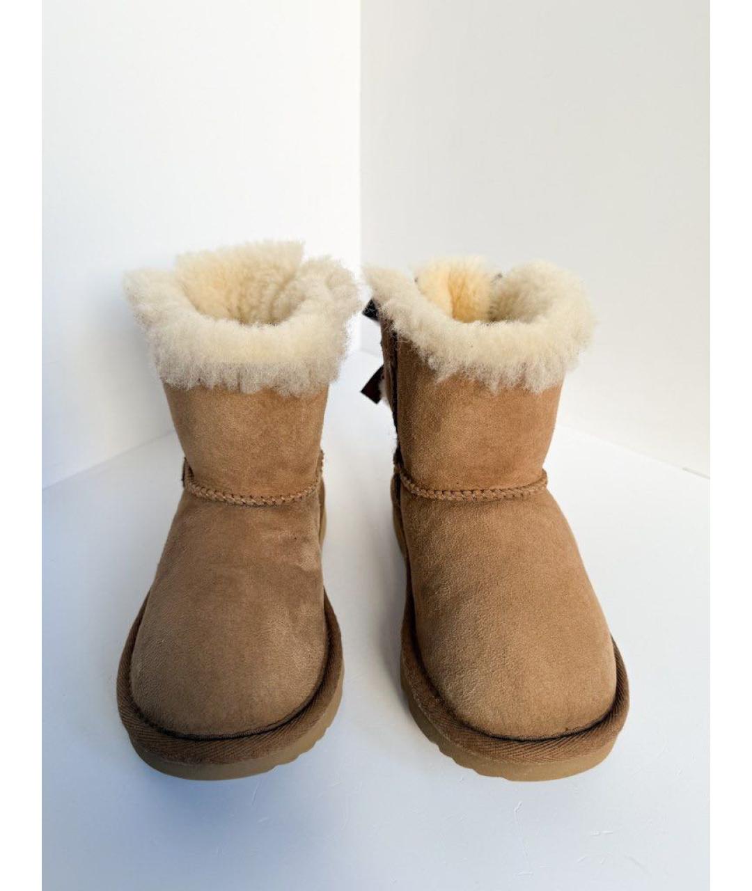 UGG AUSTRALIA Бежевые замшевые ботинки, фото 2