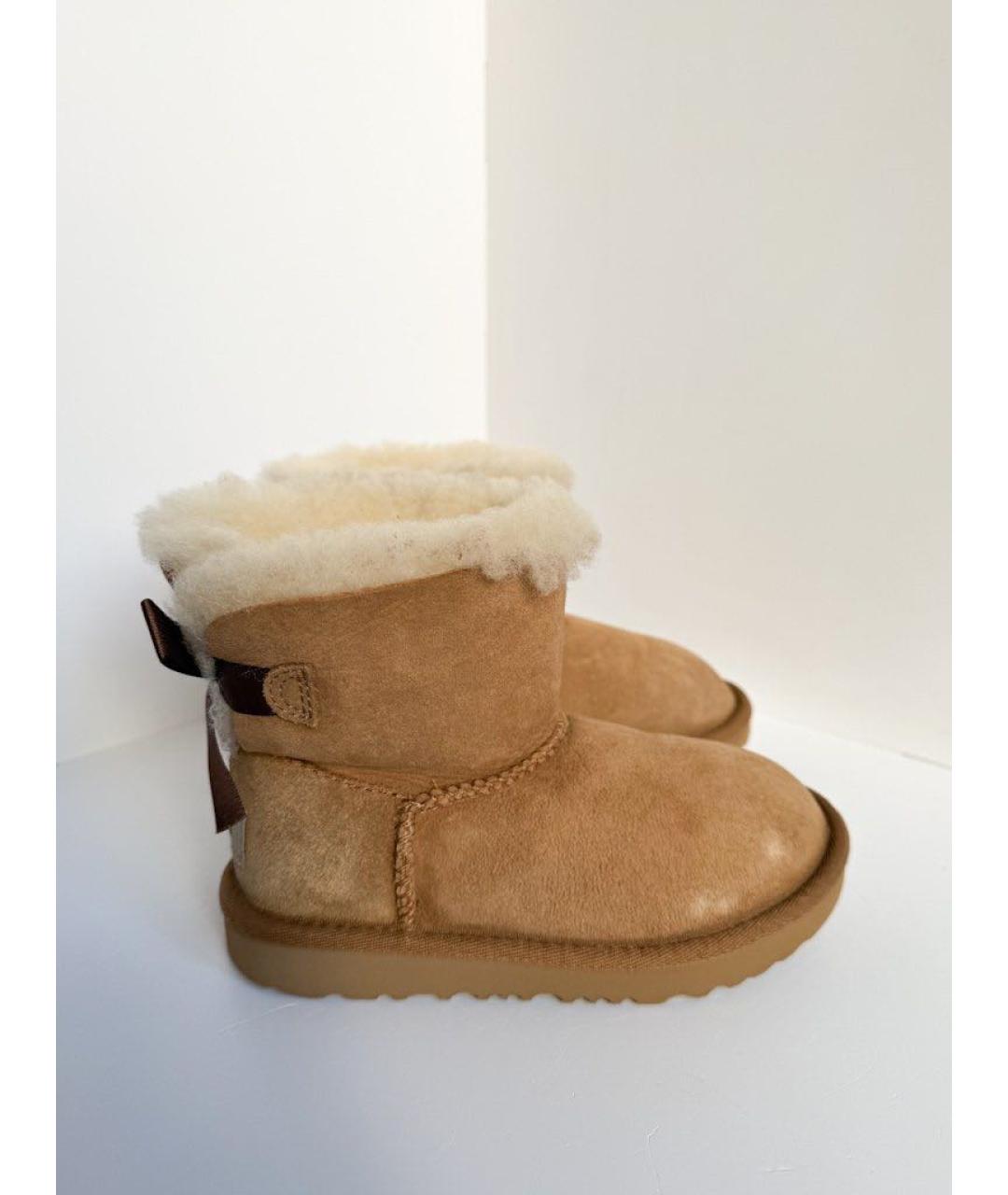 UGG AUSTRALIA Бежевые замшевые ботинки, фото 5