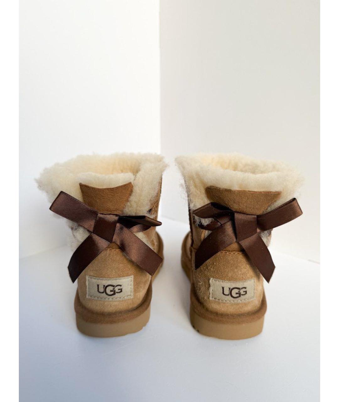 UGG AUSTRALIA Бежевые замшевые ботинки, фото 4