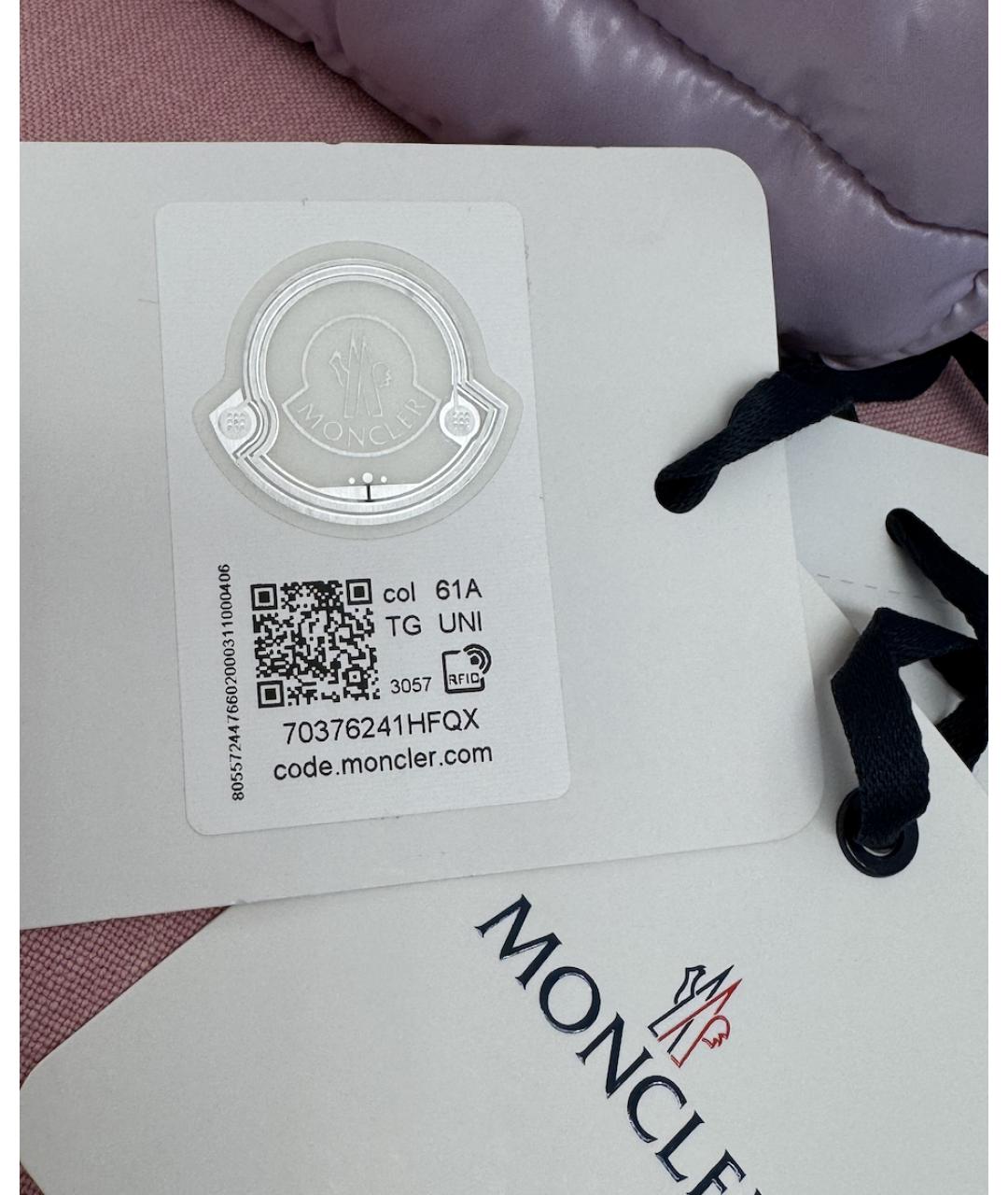 MONCLER Фиолетовая синтетическая сумка через плечо, фото 5