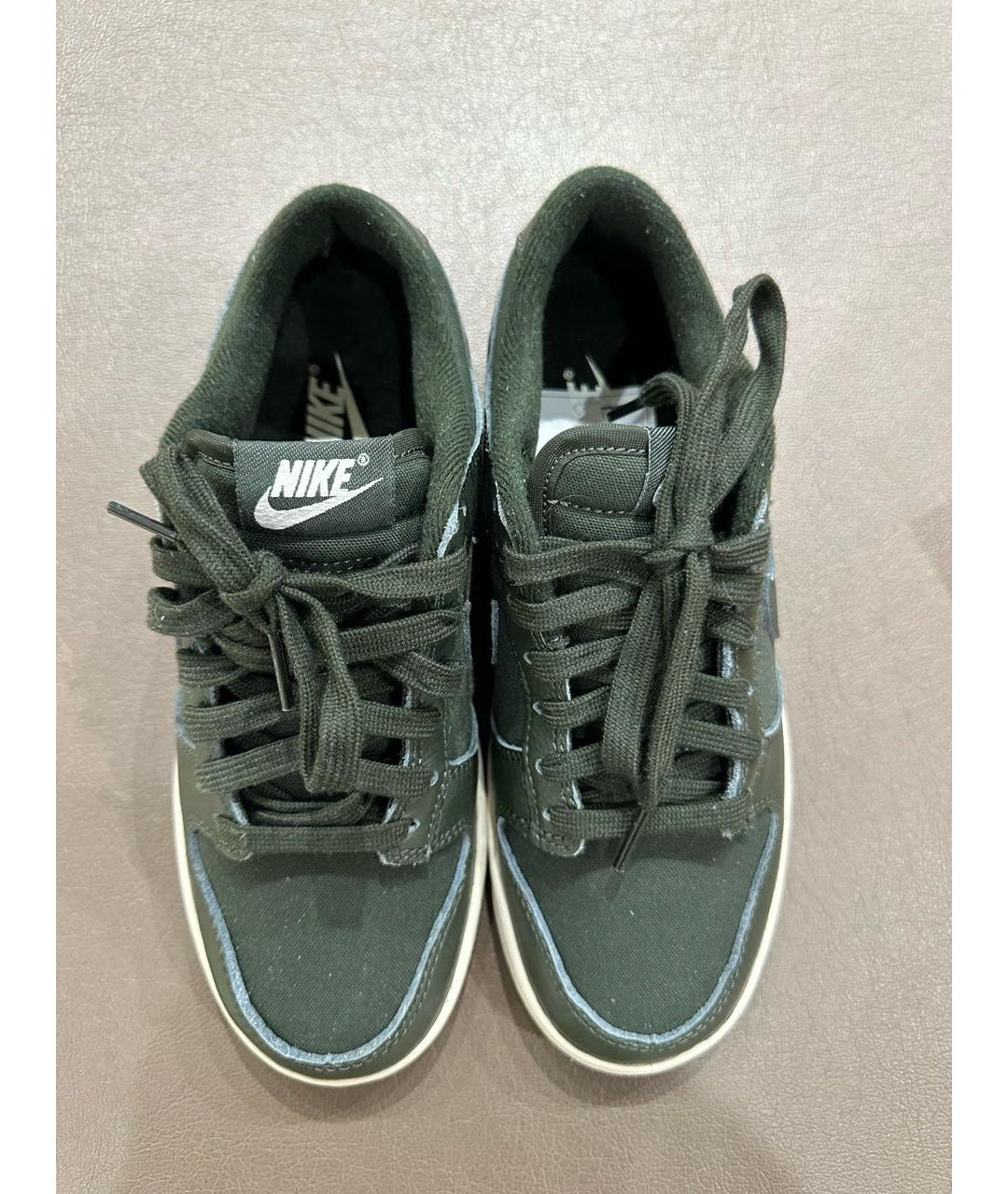 NIKE Зеленые кожаные кроссовки, фото 2