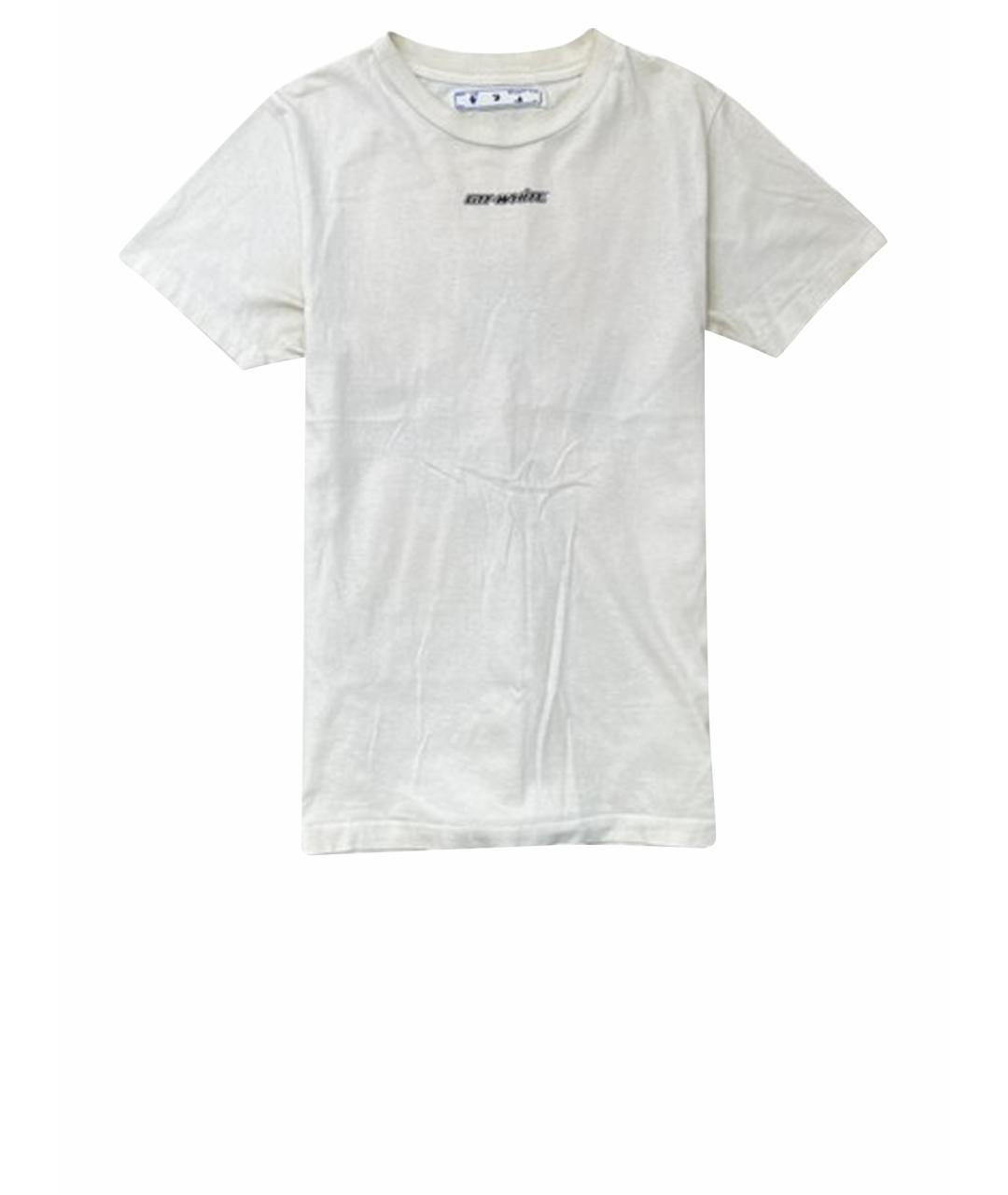 OFF-WHITE Белая хлопковая футболка, фото 1