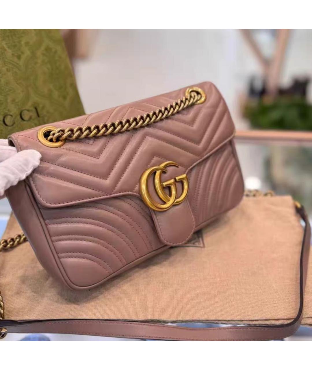 GUCCI Коричневая кожаная сумка через плечо, фото 3